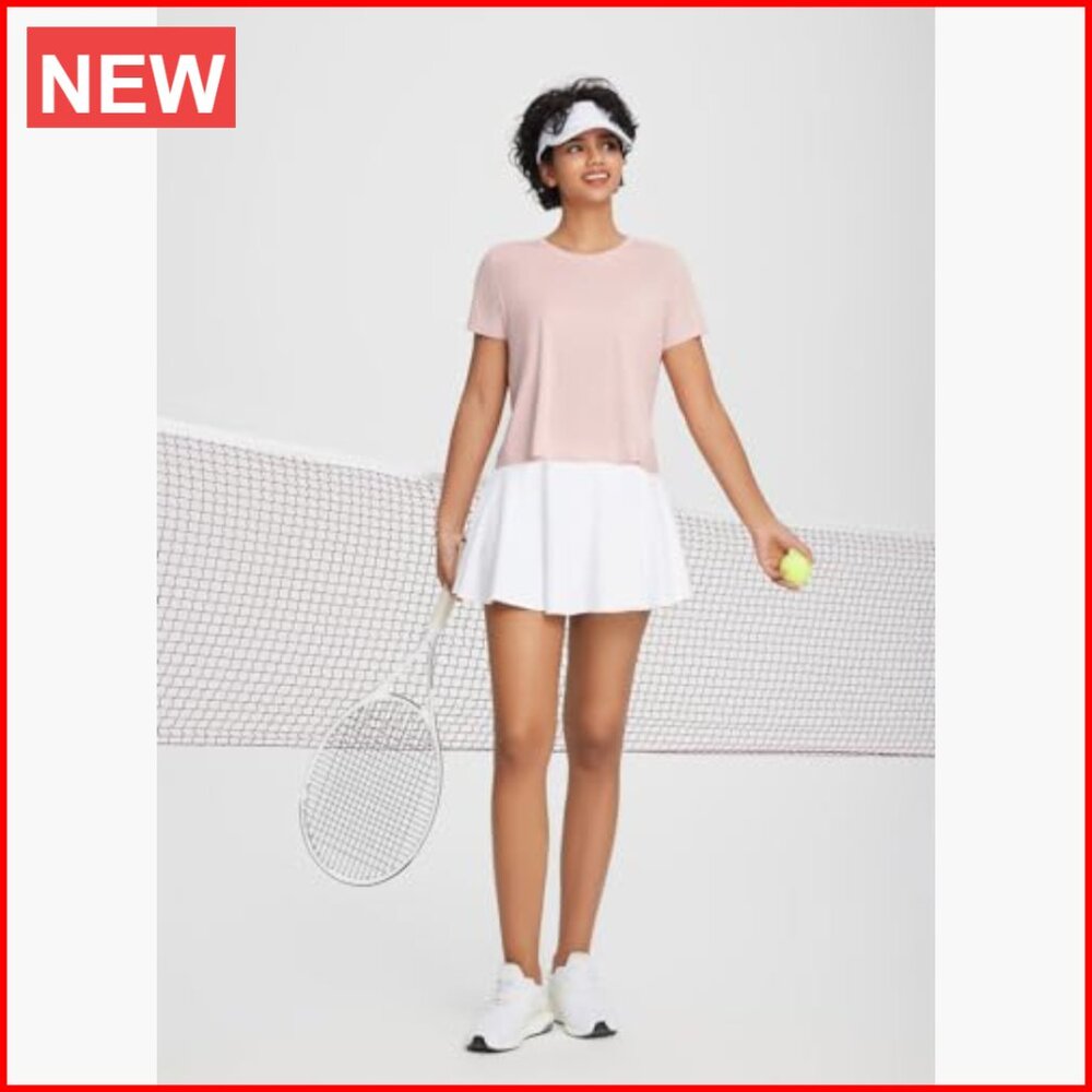 Polyester Cropped Split Back Running Top Upf 50+ … - image 3